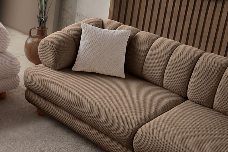 Munemori 3-sits Soffa 240x80x95 cm - Latte - Möbler - Soffa - 3 sits soffa