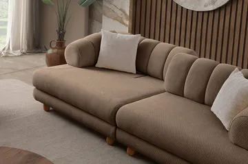 Munemori 3-sits Soffa 240x80x95 cm - Latte - Möbler - Soffa - 3 sits soffa