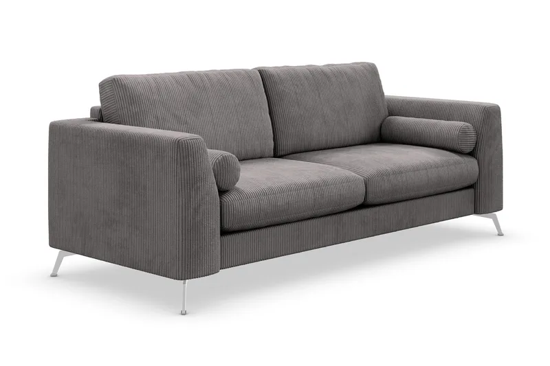 Ocean Lyx 3-sits Manchestersoffa - Mörkgrå - Möbler - Soffa - 3 sits soffa