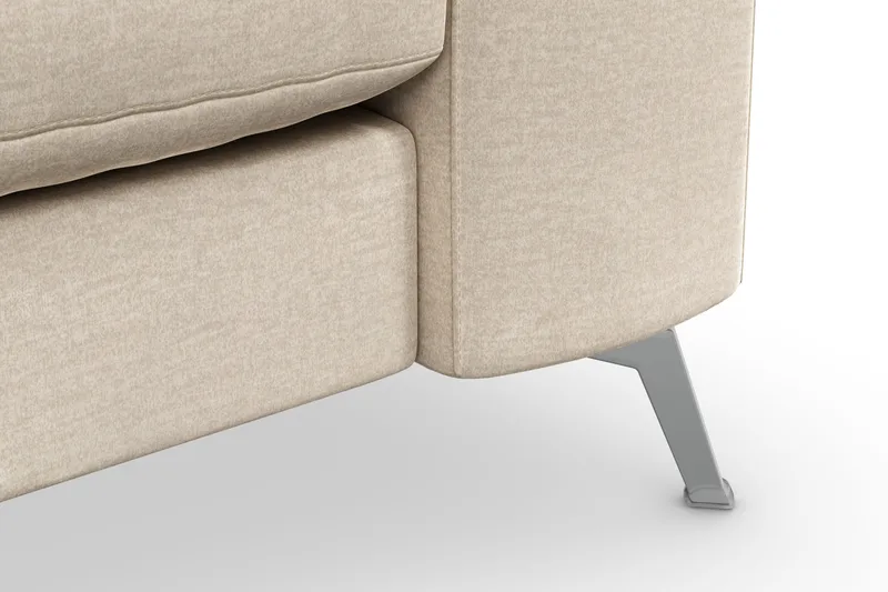 Ocean Lyx 3-sits Sammetssoffa - Beige - Möbler - Soffa - Sammetssoffa
