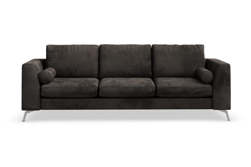 Ocean Lyx 3-sits Sammetssoffa - Mörkgrå - Möbler - Soffa - Sammetssoffa
