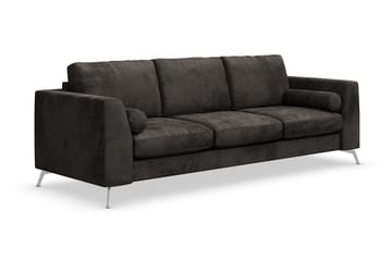 Ocean Lyx 3-sits Sammetssoffa - Mörkgrå - Möbler - Soffa - Sammetssoffa