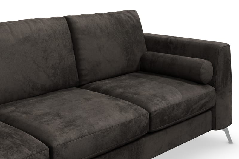 Ocean Lyx 3-sits Sammetssoffa - Mörkgrå - Möbler - Soffa - Sammetssoffa
