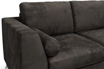 Ocean Lyx 3-sits Sammetssoffa - Mörkgrå - Möbler - Soffa - Sammetssoffa