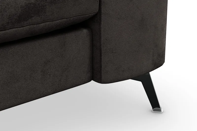 Ocean Lyx 3-sits Sammetssoffa - Mörkgrå - Möbler - Soffa - Sammetssoffa