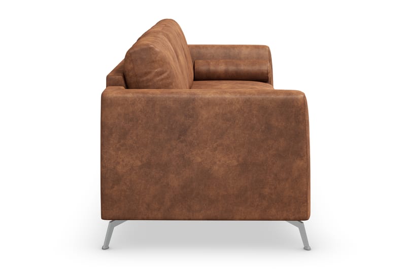 Ocean Lyx 3-sits Soffa i Konstläder - Brun - Möbler - Soffa - Skinnsoffa
