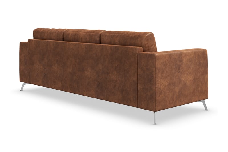 Ocean Lyx 3-sits Soffa i Konstläder - Brun - Möbler - Soffa - Skinnsoffa
