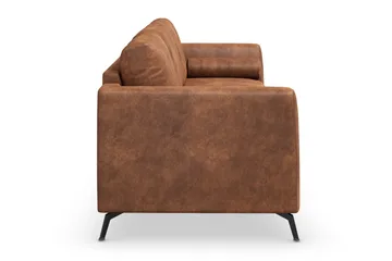 Ocean Lyx 3-sits Soffa i Konstläder - Brun - Möbler - Soffa - Skinnsoffa
