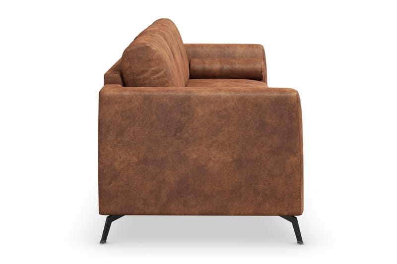 Ocean Lyx 3-sits Soffa i Konstläder - Brun - Möbler - Soffa - Skinnsoffa