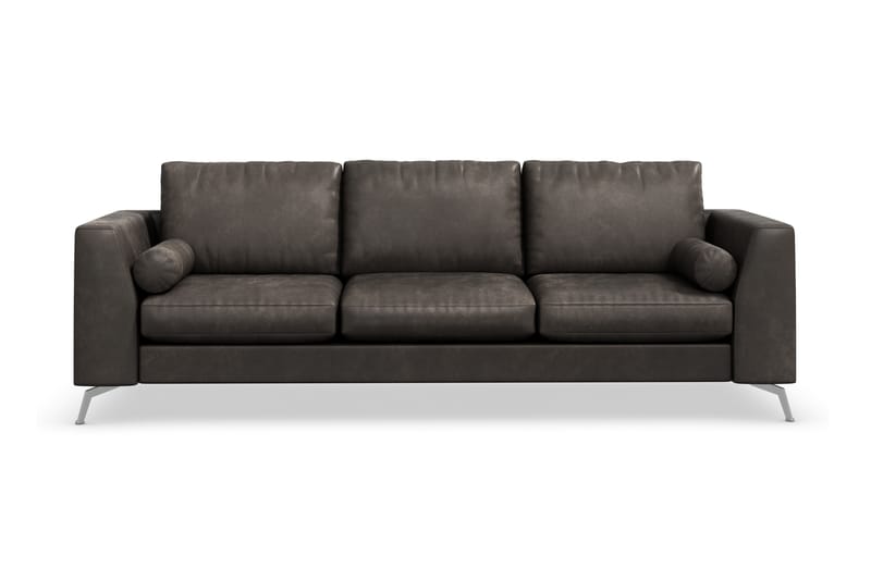 Ocean Lyx 3-sits Soffa i Konstläder - Mörkgrå - Möbler - Soffa - Skinnsoffa