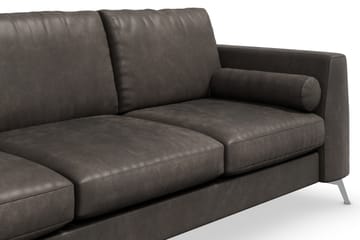 Ocean Lyx 3-sits Soffa i Konstläder - Mörkgrå - Möbler - Soffa - Skinnsoffa