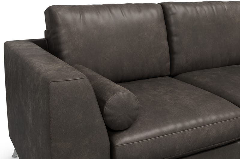 Ocean Lyx 3-sits Soffa i Konstläder - Mörkgrå - Möbler - Soffa - Skinnsoffa