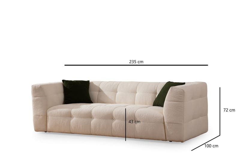 Octavian Soffa 3-sits - Beige - Möbler - Soffa - 3 sits soffa