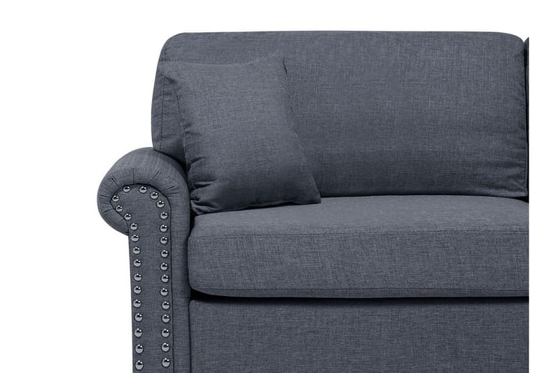 Otra 3-sits Djup Chesterfield Soffa i Tyg - Grå - Möbler - Soffa - 3 sits soffa