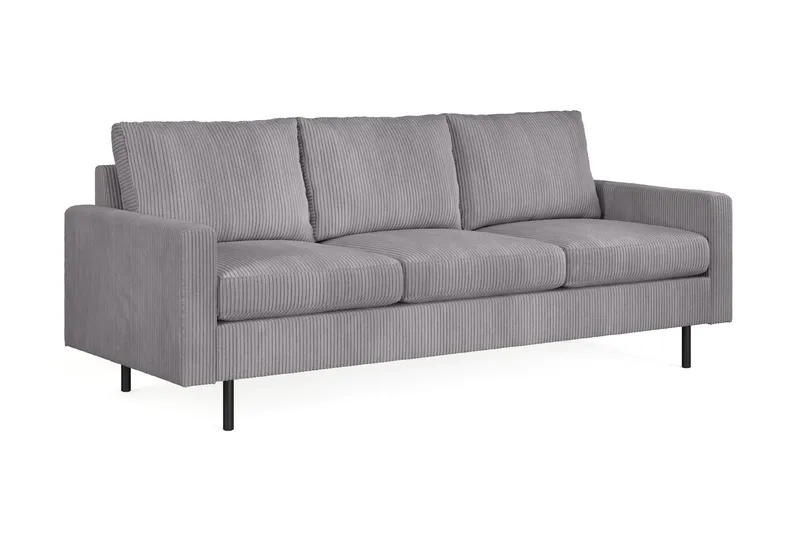 Peppe 3-sits Manchestersoffa - Mörkgrå - Möbler - Soffa - 3 sits soffa