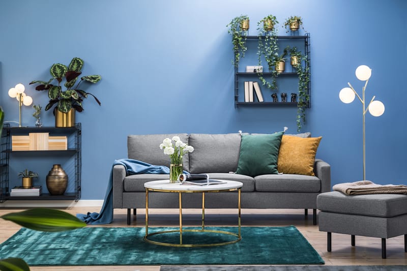 Peppe 3-sits Tygsoffa - Ljusgrå - Möbler - Soffa - 3 sits soffa