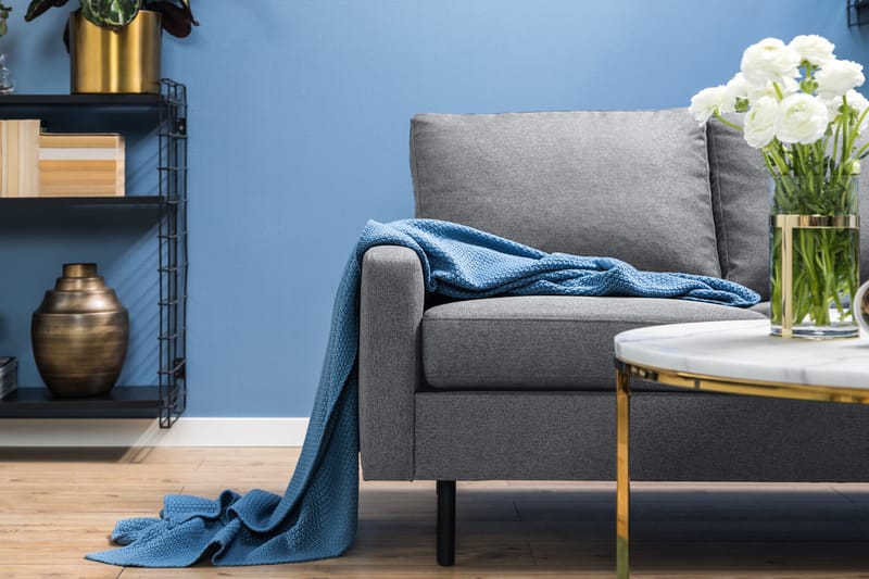 Peppe 3-sits Tygsoffa - Ljusgrå - Möbler - Soffa - 3 sits soffa