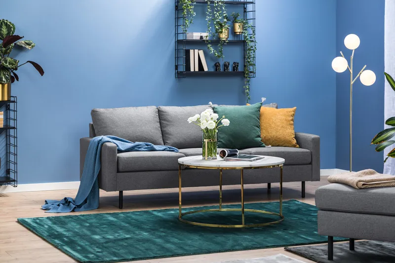 Peppe 3-sits Tygsoffa - Ljusgrå - Möbler - Soffa - 3 sits soffa