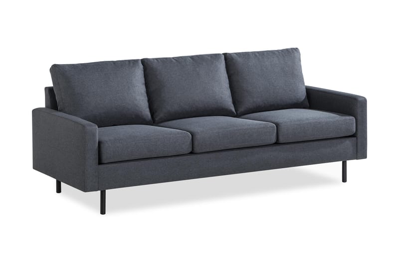 Peppe 3-sits Tygsoffa - Mörkgrå - Möbler - Soffa - 3 sits soffa