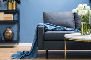 Peppe 3-sits Tygsoffa - Mörkgrå - Möbler - Soffa - 3 sits soffa