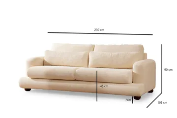 Relento Soffa 3-sits - Beige - Möbler - Soffa - 3 sits soffa