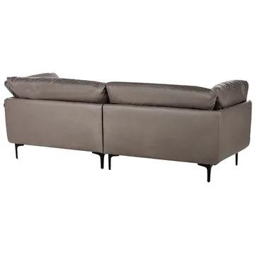 3-sits soffa Revsnes - Brun, Svart - Möbler - Soffa - Skinnsoffa