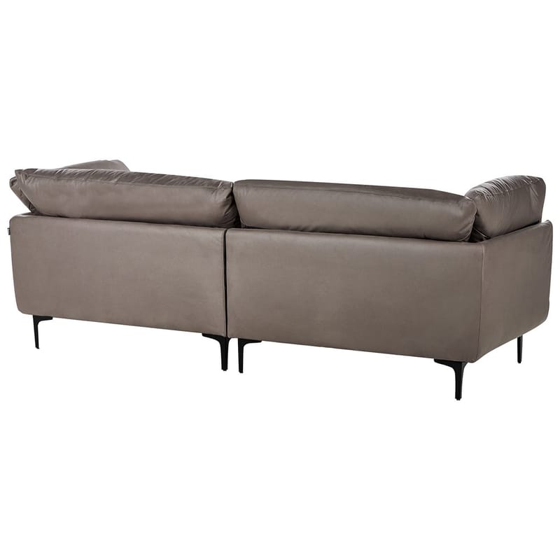 3-sits soffa Revsnes - Brun, Svart - Möbler - Soffa - Skinnsoffa