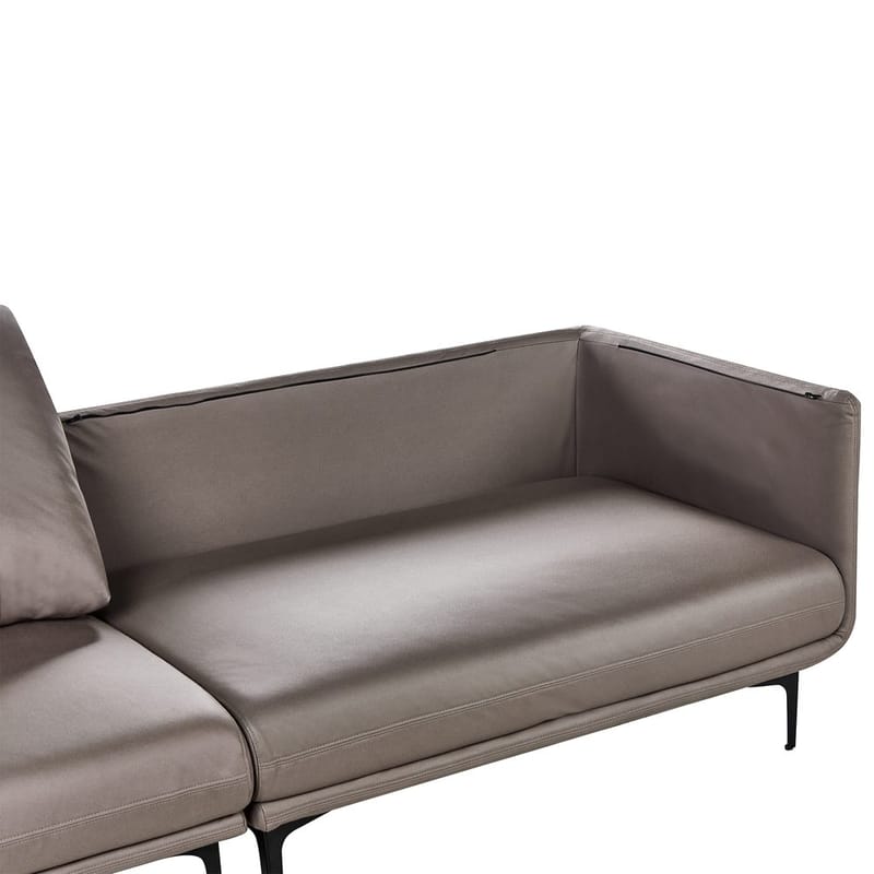 3-sits soffa Revsnes - Brun, Svart - Möbler - Soffa - Skinnsoffa