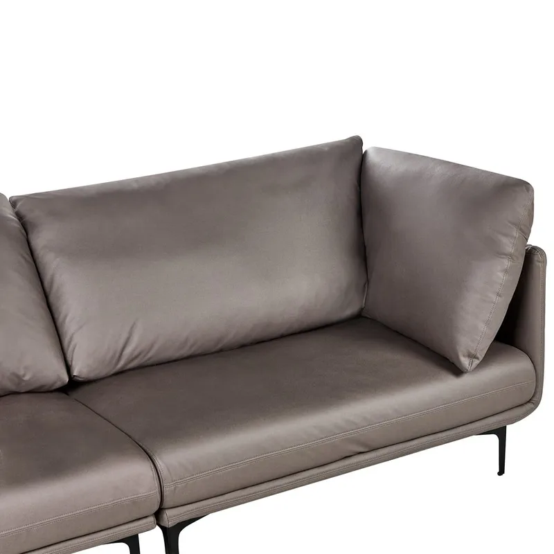 3-sits soffa Revsnes - Brun, Svart - Möbler - Soffa - Skinnsoffa