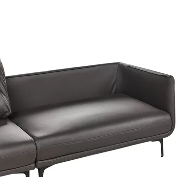 3-sits soffa Revsnes - Svart - Möbler - Soffa - Skinnsoffa