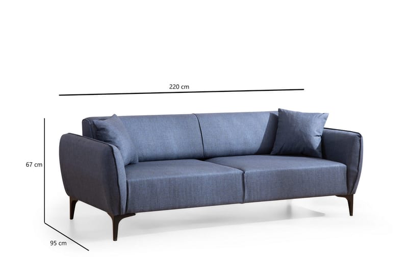 Rossland Soffa 3-sits - Blå - Möbler - Soffa - 3 sits soffa