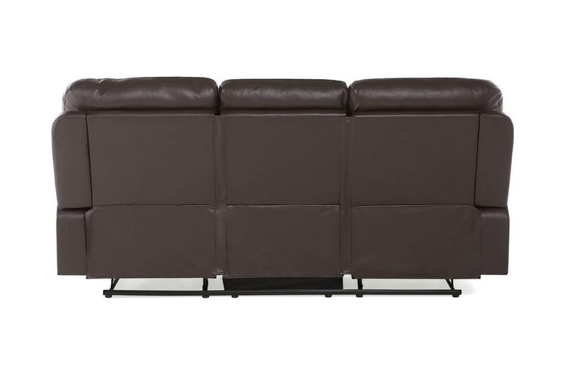 Rovik 3-sits Reclinersoffa i Konstläder med Metallunderrede - Brun - Möbler - Soffa - Biosoffa & reclinersoffa - 3 sits biosoffa & reclinersoffa