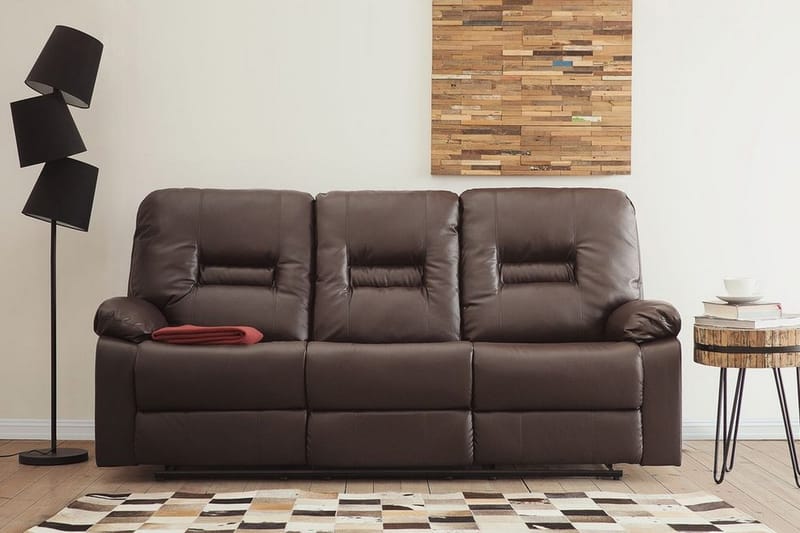 Rovik Soffa 3 Sits - Brun - Möbler - Soffa - Biosoffa & reclinersoffa - 3 sits biosoffa & reclinersoffa