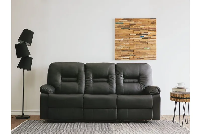 Rovik Soffa 3 Sits - Svart - Möbler - Soffa - Biosoffa & reclinersoffa - 3 sits biosoffa & reclinersoffa