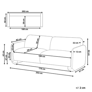 3-sits soffa Saland - Grå - Möbler - Soffa - 3 sits soffa