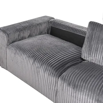 3-sits soffa Sandora - Grå, svart - Möbler - Soffa - 3 sits soffa