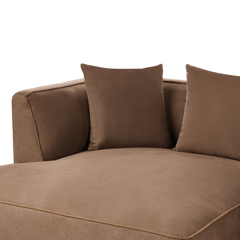 3-sits soffa Sater Högervänd - Brun - Möbler - Soffa - Divansoffa & schäslongsoffa - 3 sits soffa med divan