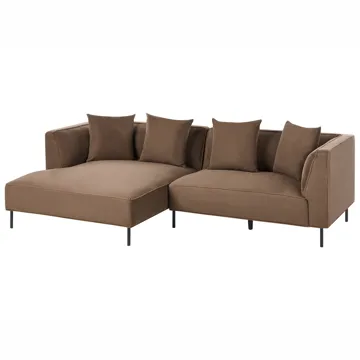 3-sits soffa Sater Högervänd - Brun - Möbler - Soffa - Divansoffa & schäslongsoffa - 3 sits soffa med divan