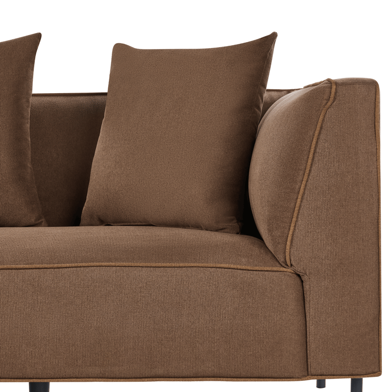 3-sits soffa Sater Högervänd - Brun - Möbler - Soffa - Divansoffa & schäslongsoffa - 3 sits soffa med divan