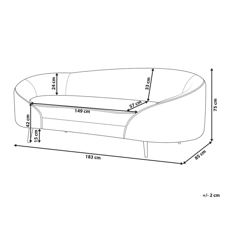 3-sits soffa Savar - Beige, svart - Möbler - Soffa - 3 sits soffa