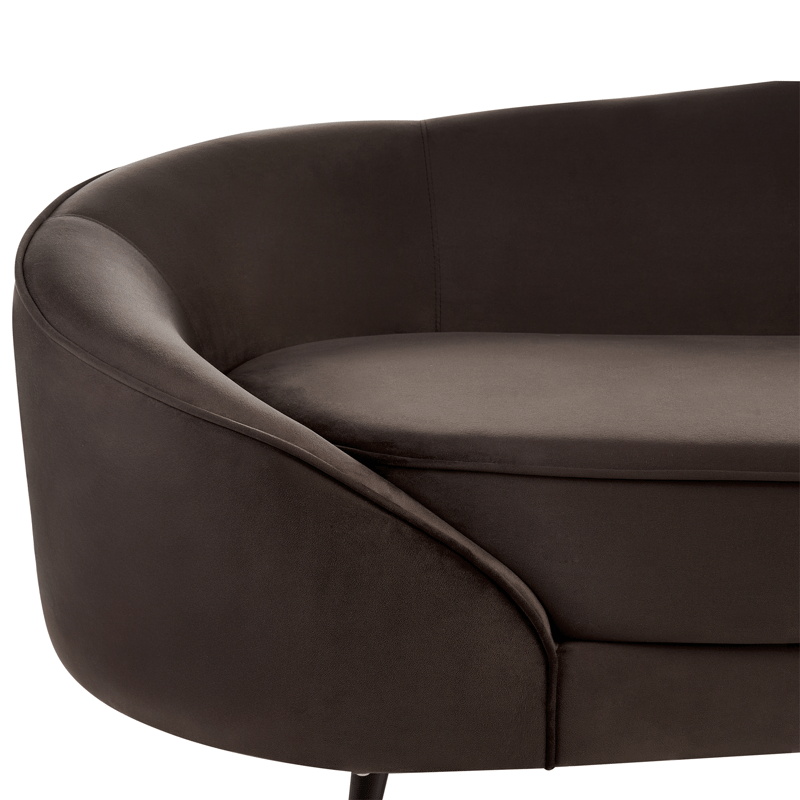 3-sits soffa Savar - Mörkbrun - Möbler - Soffa - Sammetssoffa