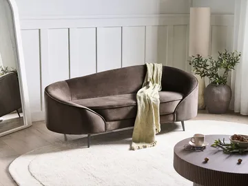 3-sits soffa Savar - Mörkbrun - Möbler - Soffa - Sammetssoffa