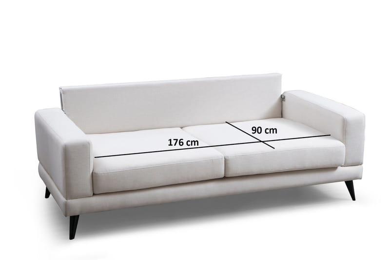 Selder 3-sits Soffa - Beige/Svart - Möbler - Soffa - 3 sits soffa