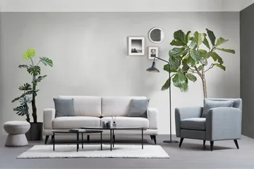 Selder 3-sits Soffa - Beige/Svart - Möbler - Soffa - 3 sits soffa