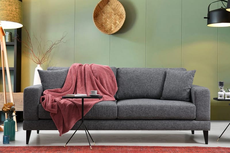 Selder Bäddbar Djup Bäddsoffa i Tyg - Grå - Möbler - Soffa - Bäddsoffa - 3 sits bäddsoffa