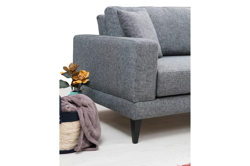 Selder Bäddbar Djup Bäddsoffa i Tyg - Grå - Möbler - Soffa - Bäddsoffa - 3 sits bäddsoffa