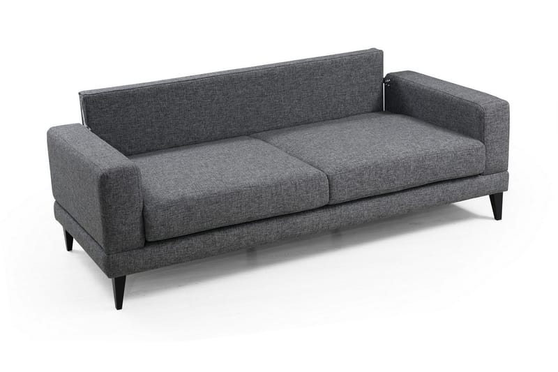Selder Bäddbar Djup Bäddsoffa i Tyg - Grå - Möbler - Soffa - Bäddsoffa - 3 sits bäddsoffa