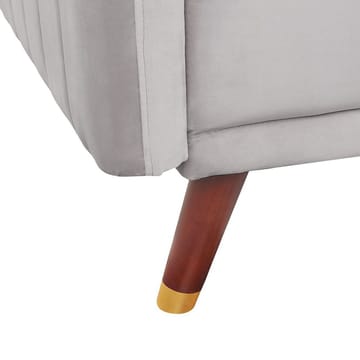 3-sits soffa Senja - Grå, mörkt trä - Möbler - Soffa - Sammetssoffa