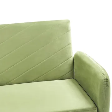 3-sits soffa Senja - Grönt, mörkt trä - Möbler - Soffa - Sammetssoffa