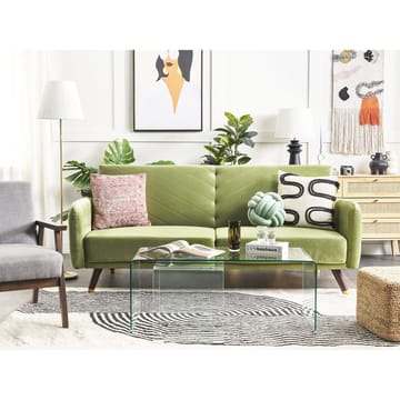 3-sits soffa Senja - Grönt, mörkt trä - Möbler - Soffa - Sammetssoffa